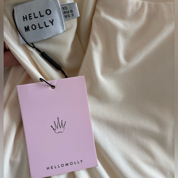 Hello Molly Beige Midi Dress NWT - Picture 5 of 5